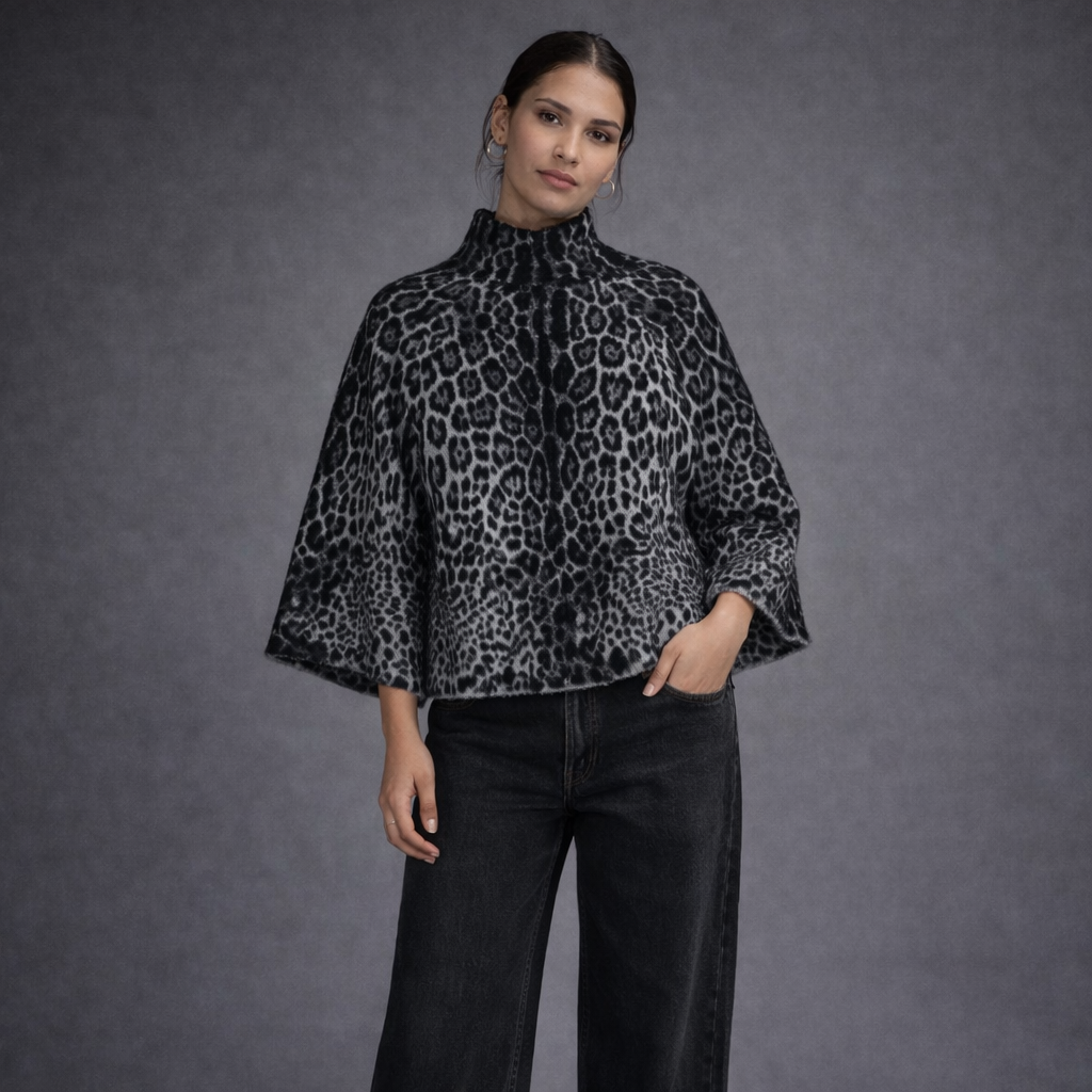 Pull "GREY LÉOPARD" ｜NOIRÉA